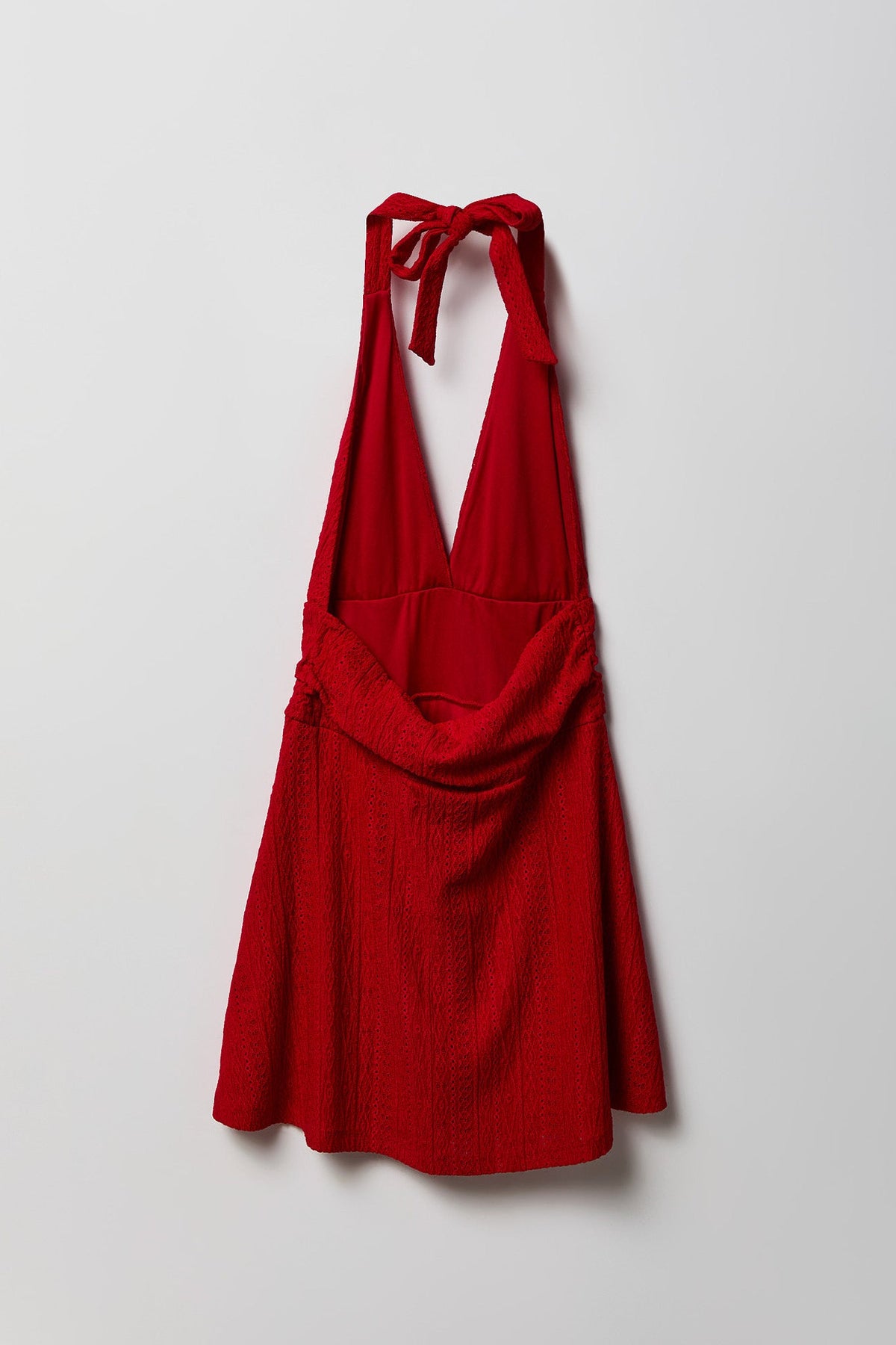 Textured Mini Halter Dress