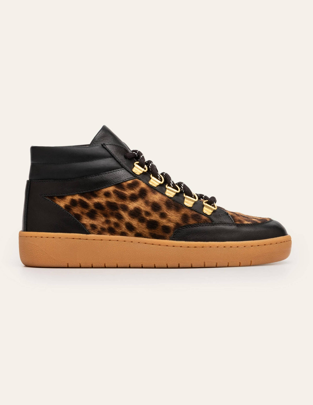 Anita Sneakers-Black/Tan Leopard
