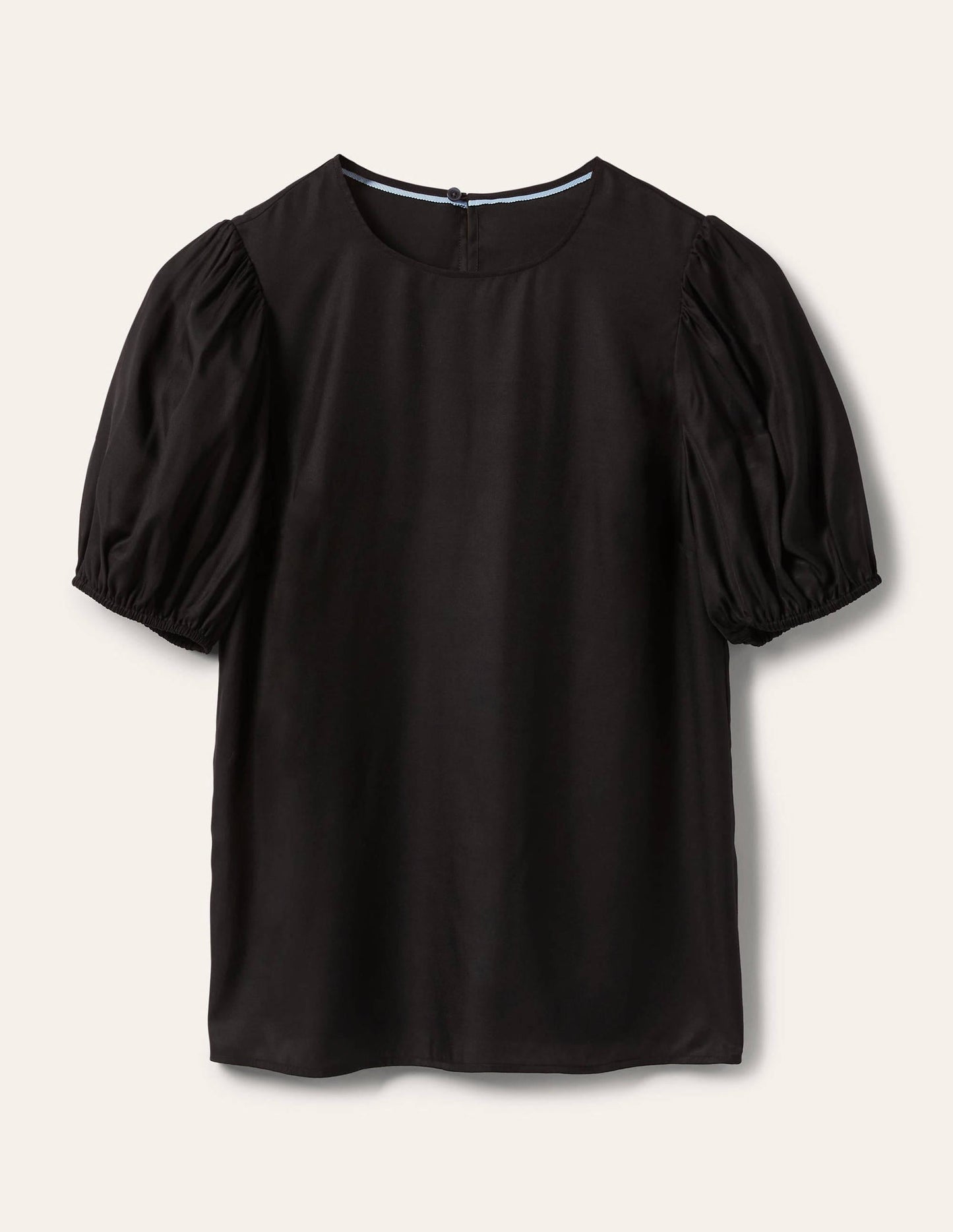 Adriana Puff Sleeve Top-Black