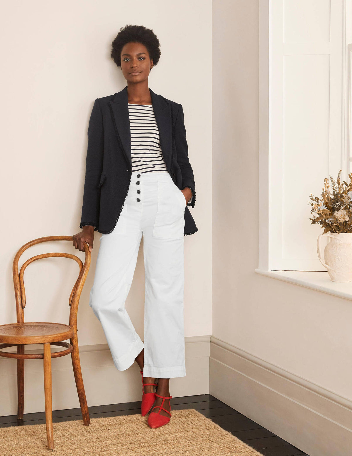 Beaufort Button Fly Pants-White