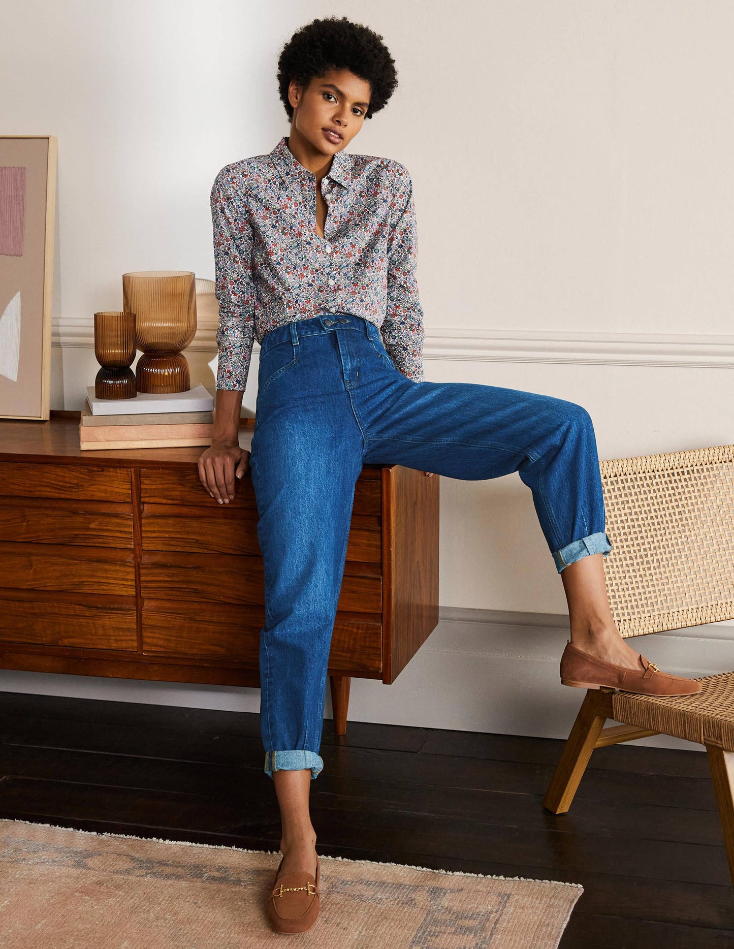 Balloon Leg Jeans-Dark Vintage