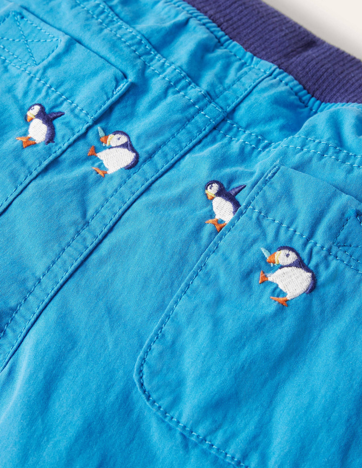 Adventure Shorts-Moroccan Blue Puffins