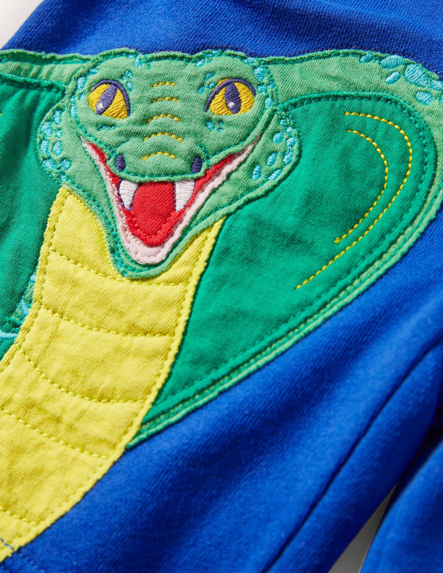 Appliqué Sweatshorts-Bright Marina Snake