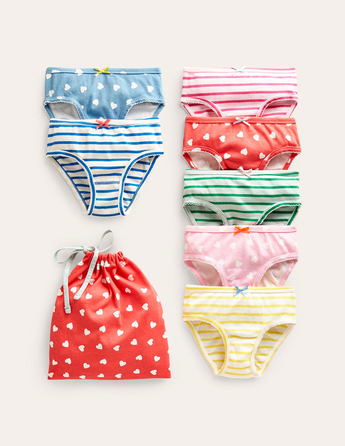 7 Pack Underwear-Scattered Heart