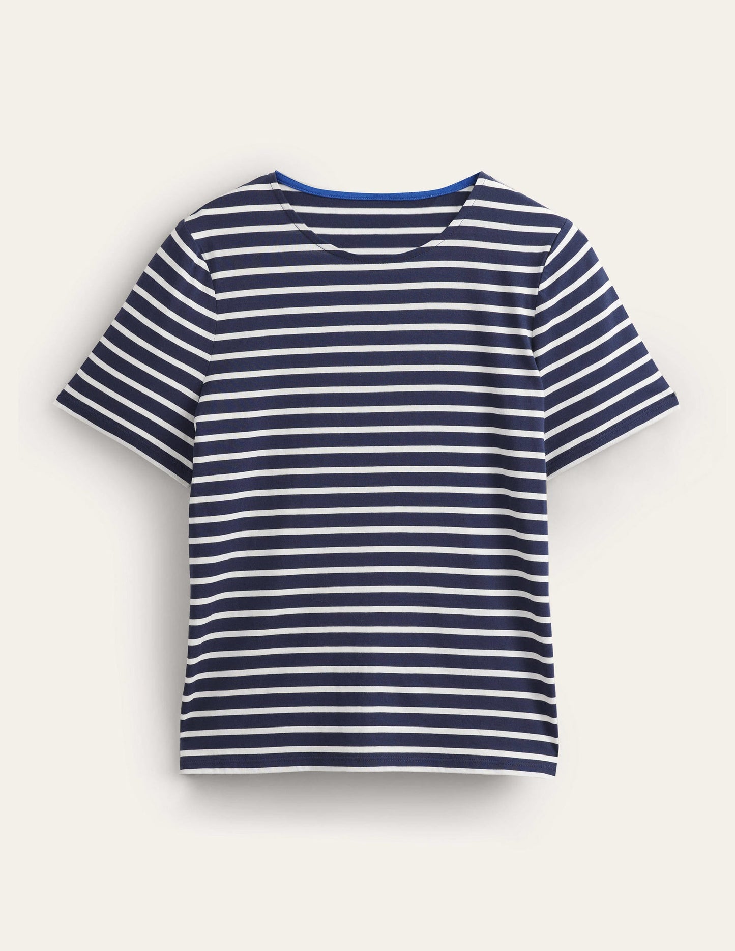 Bea Short Sleeve Breton-Navy, Ivory