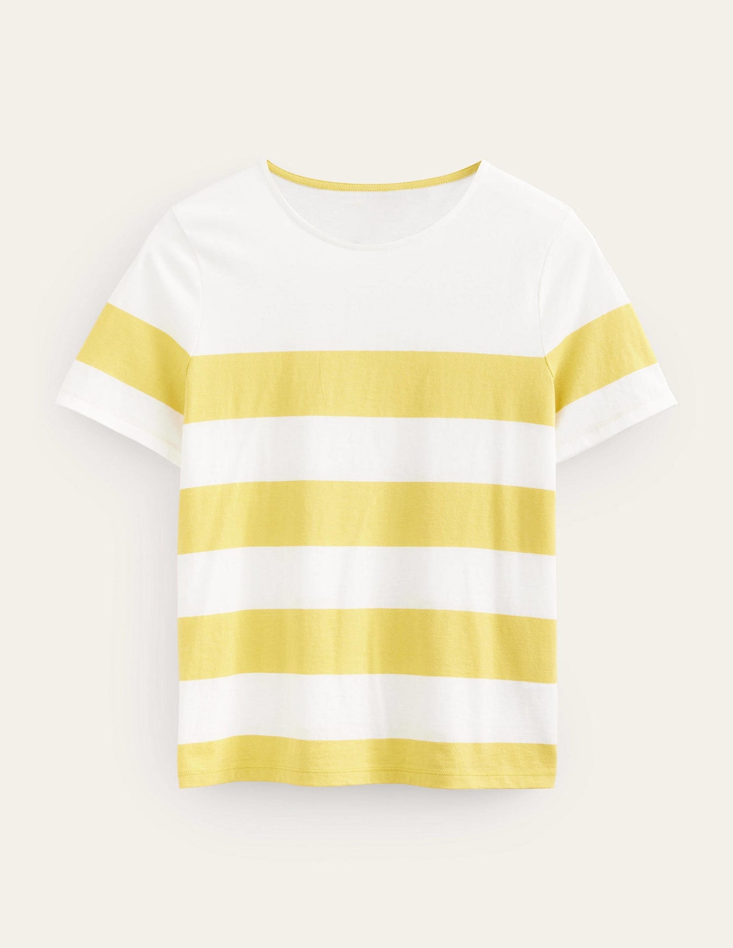 Bea Short Sleeve Breton-Sweet Honeycomb, Ivory Stripe