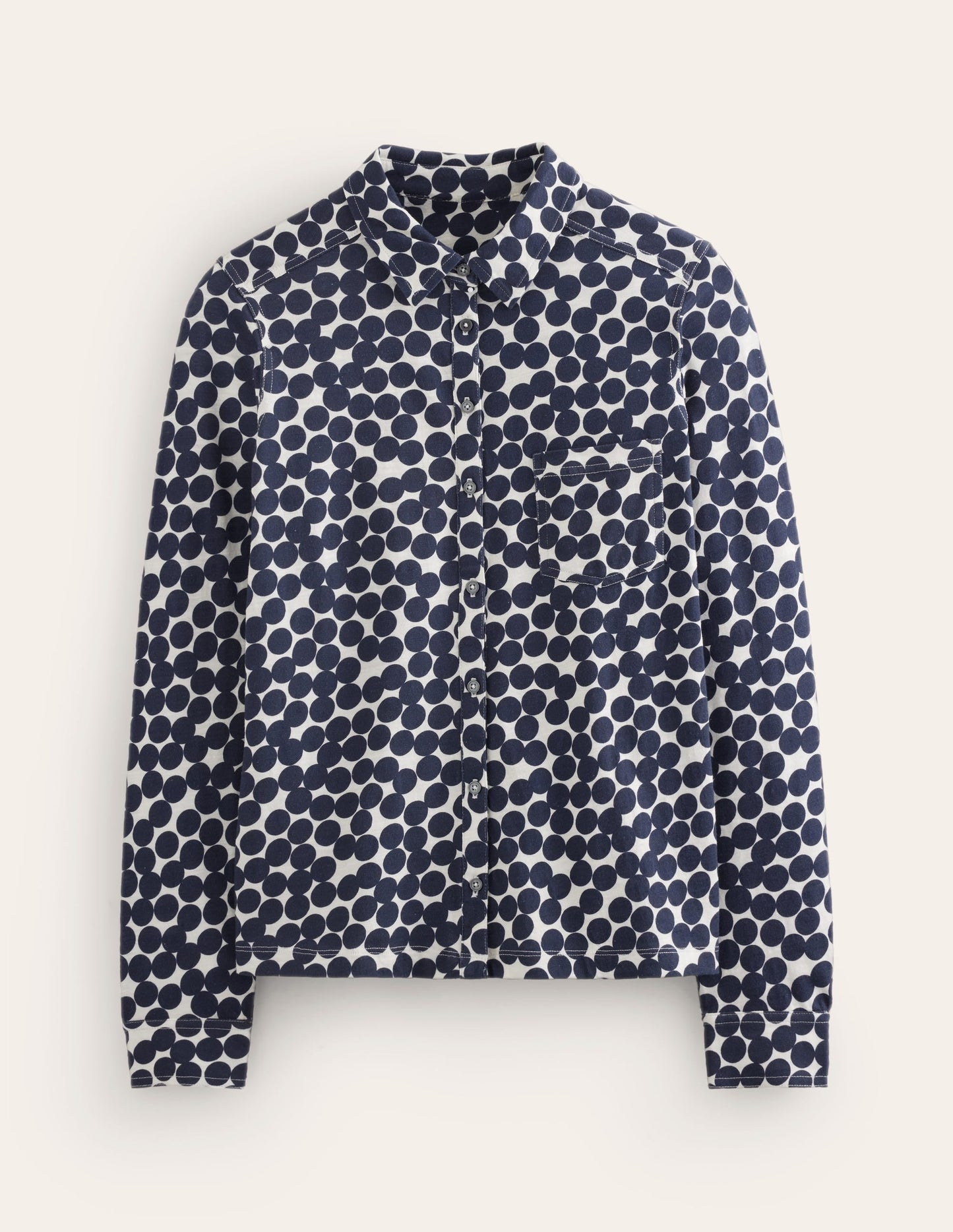 Amelia Jersey Shirt-Navy, Spot Cluster