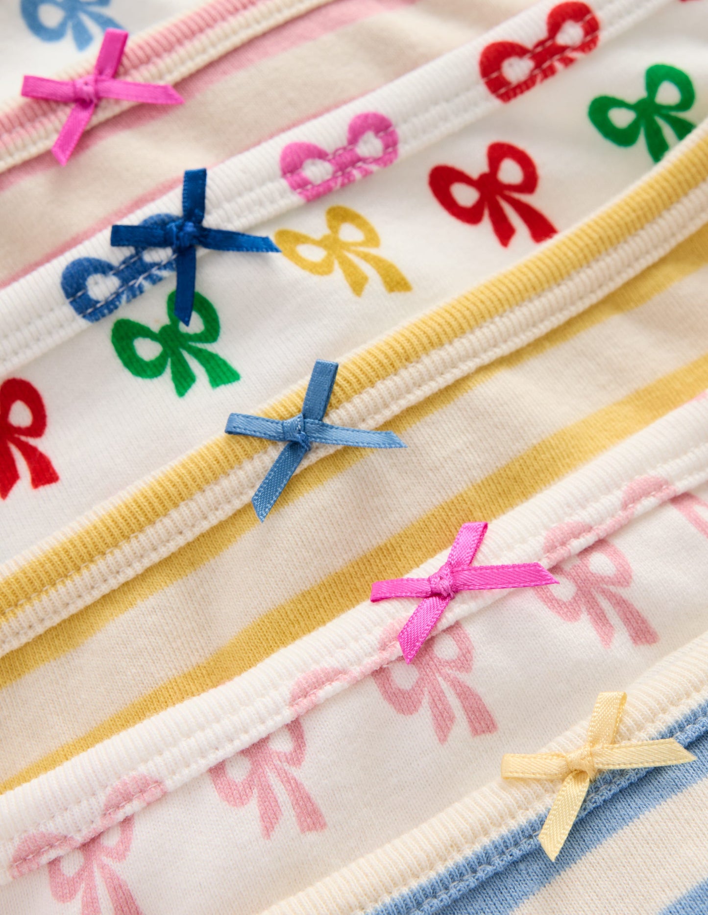 7-Pack Underwear-Multi Bow/Stripe