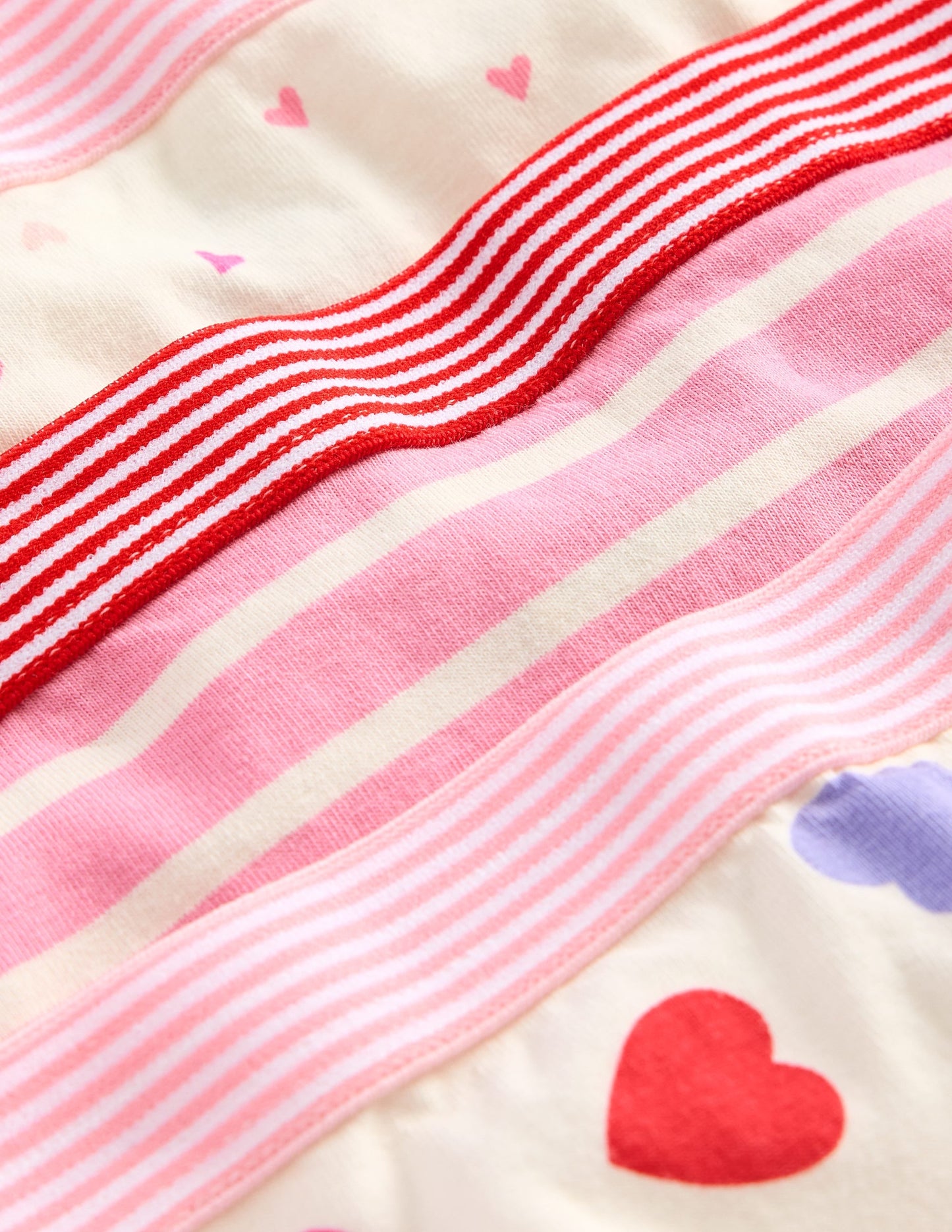 3-Pack Underwear-Stripe/Heart/Plain