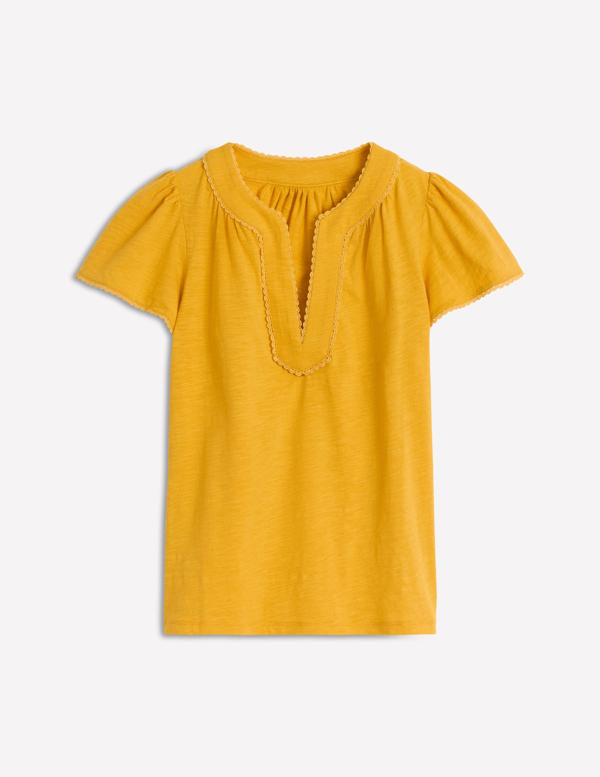 Ava Short Sleeve Top-Honey Yellow