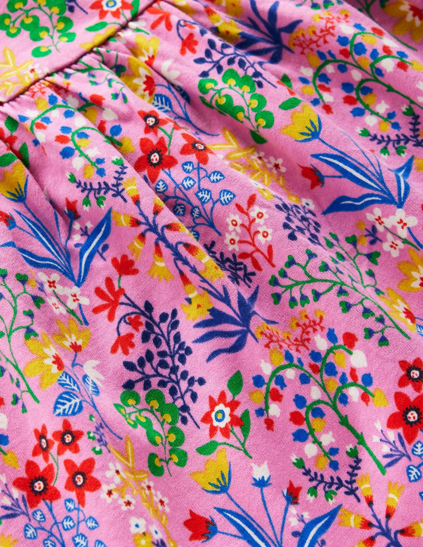 Ariel Twirly Jersey Dress-Meadowsweet Pink Garden Floral