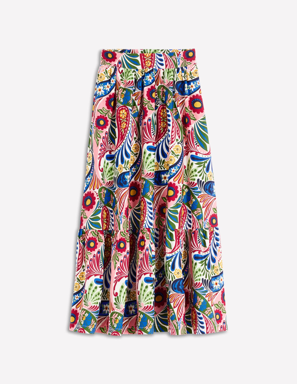 Abigail Poplin Maxi Skirt-Multi, Enchanted Paisley