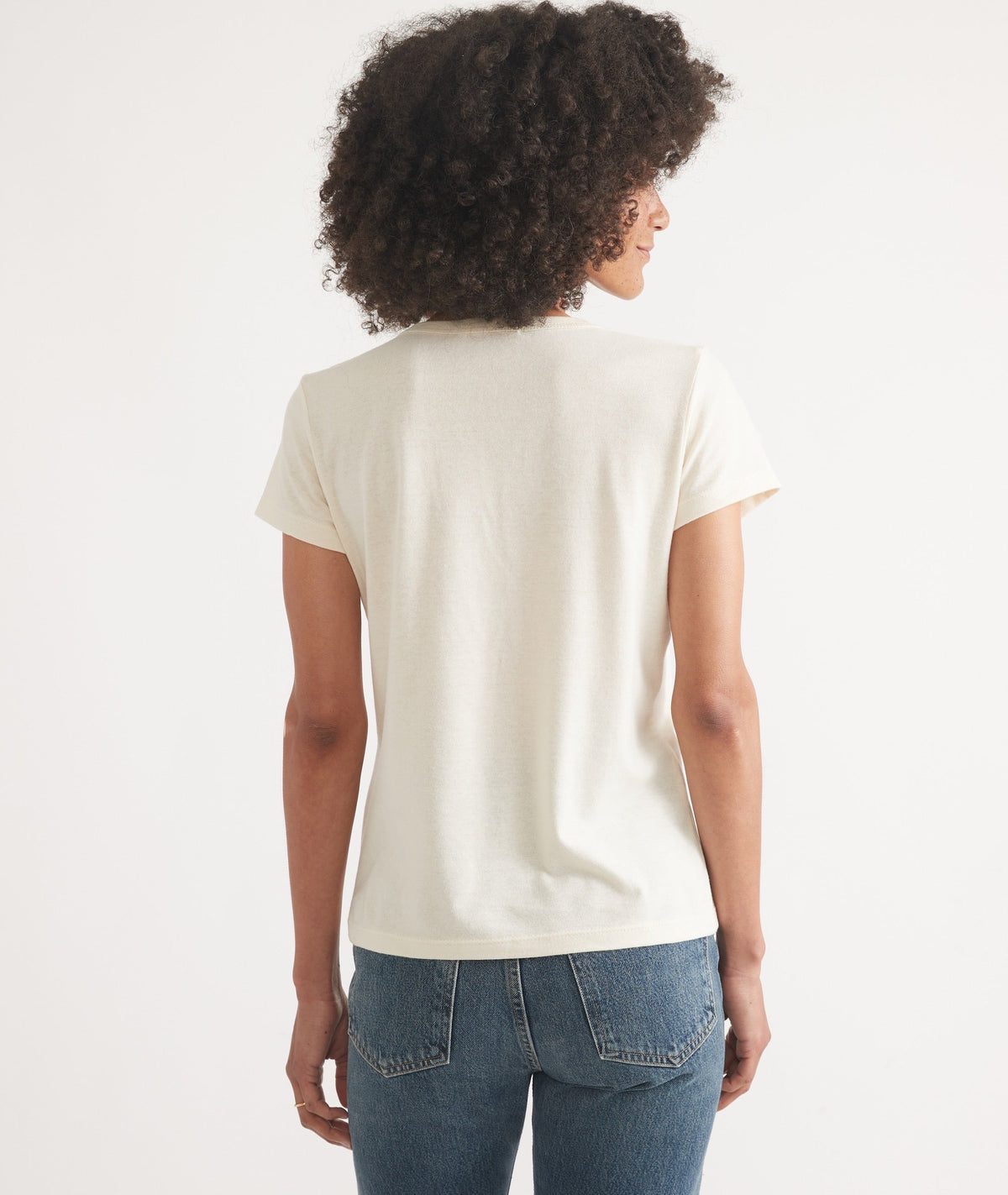 Women's Re-Spun Signature Crew in Natural