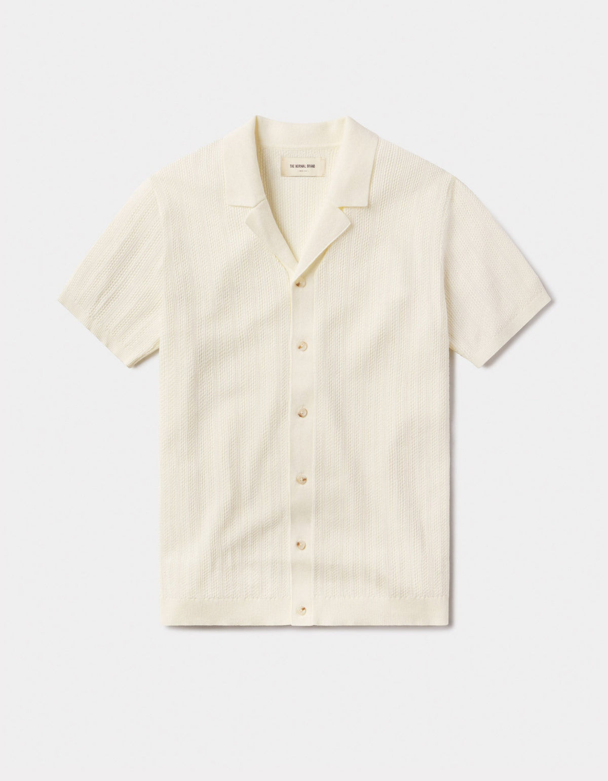 Robles Textured Knit Camp Button Up