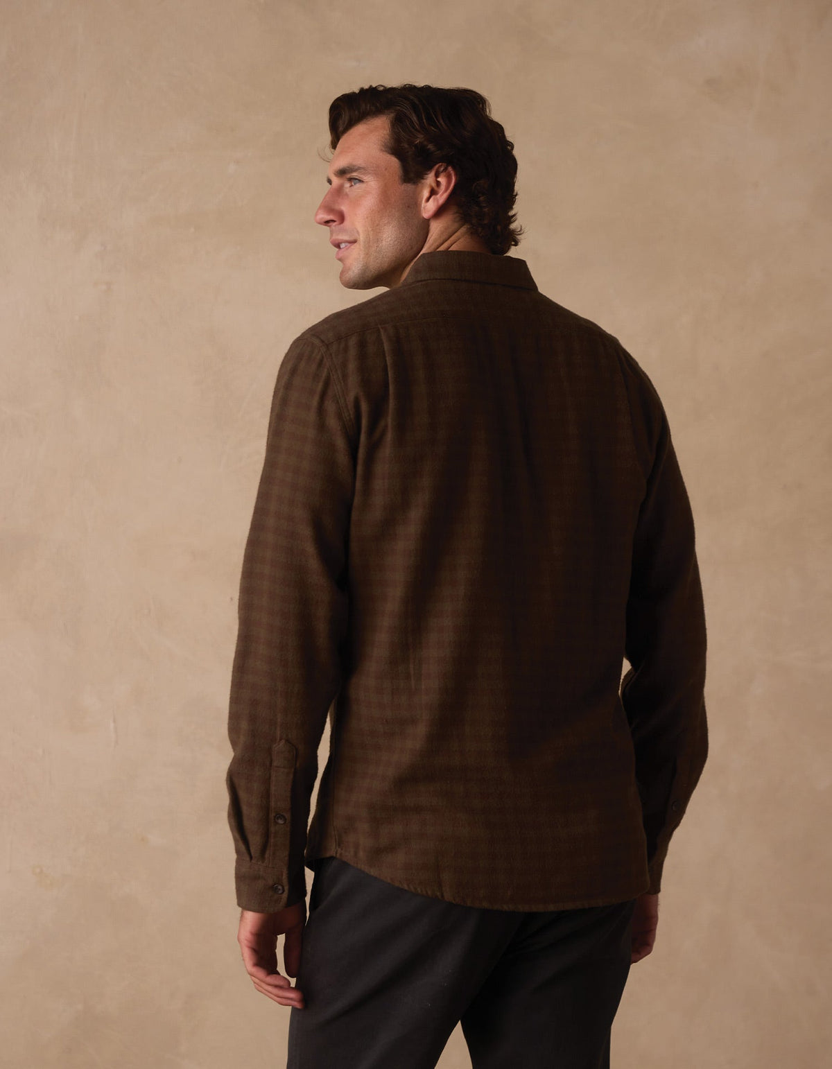 Hudson Double Brushed Flannel in Cocoa Plaid