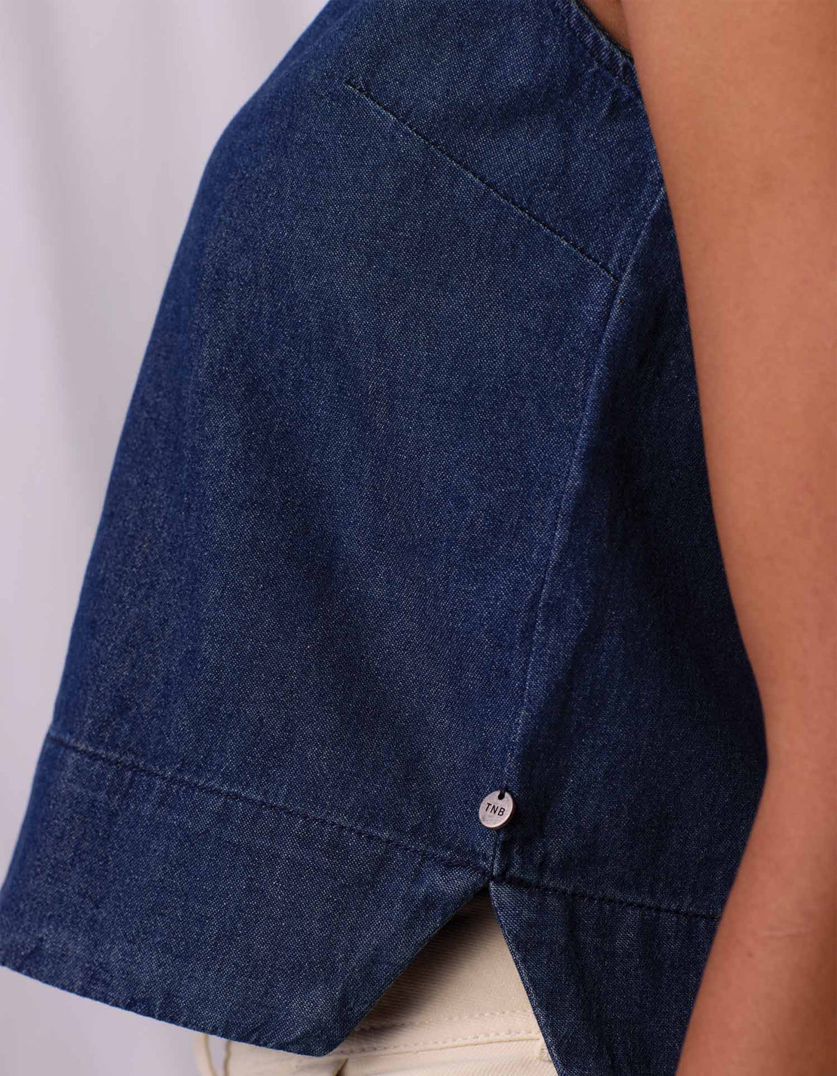 Lightweight Denim Mariner Top in Dark Indigo