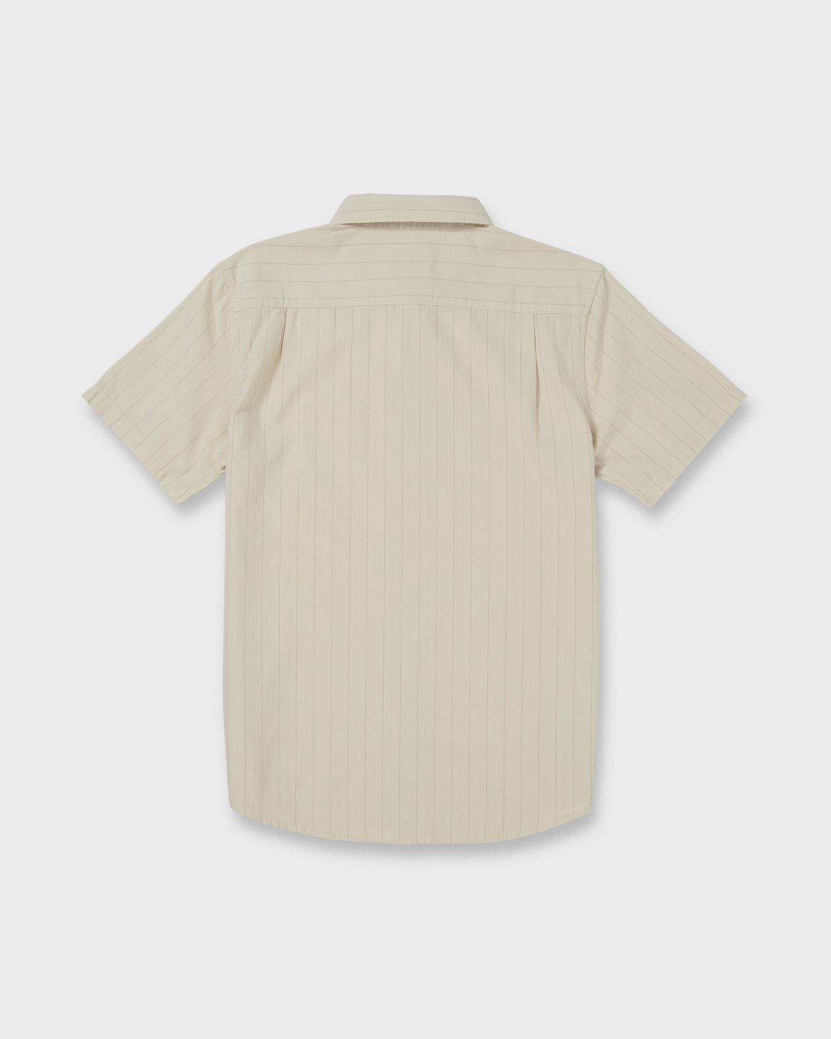 Dobby Stripe Classic Short Sleeve Shirt - Bone White