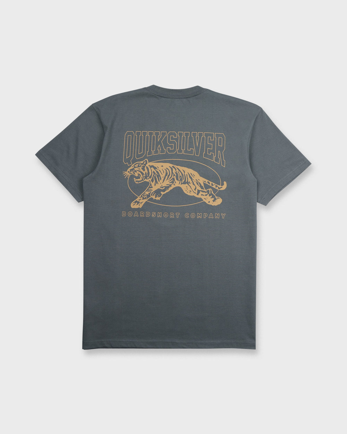 Tiger Style Short Sleeve Cotton T-Shirt - Iron Gate