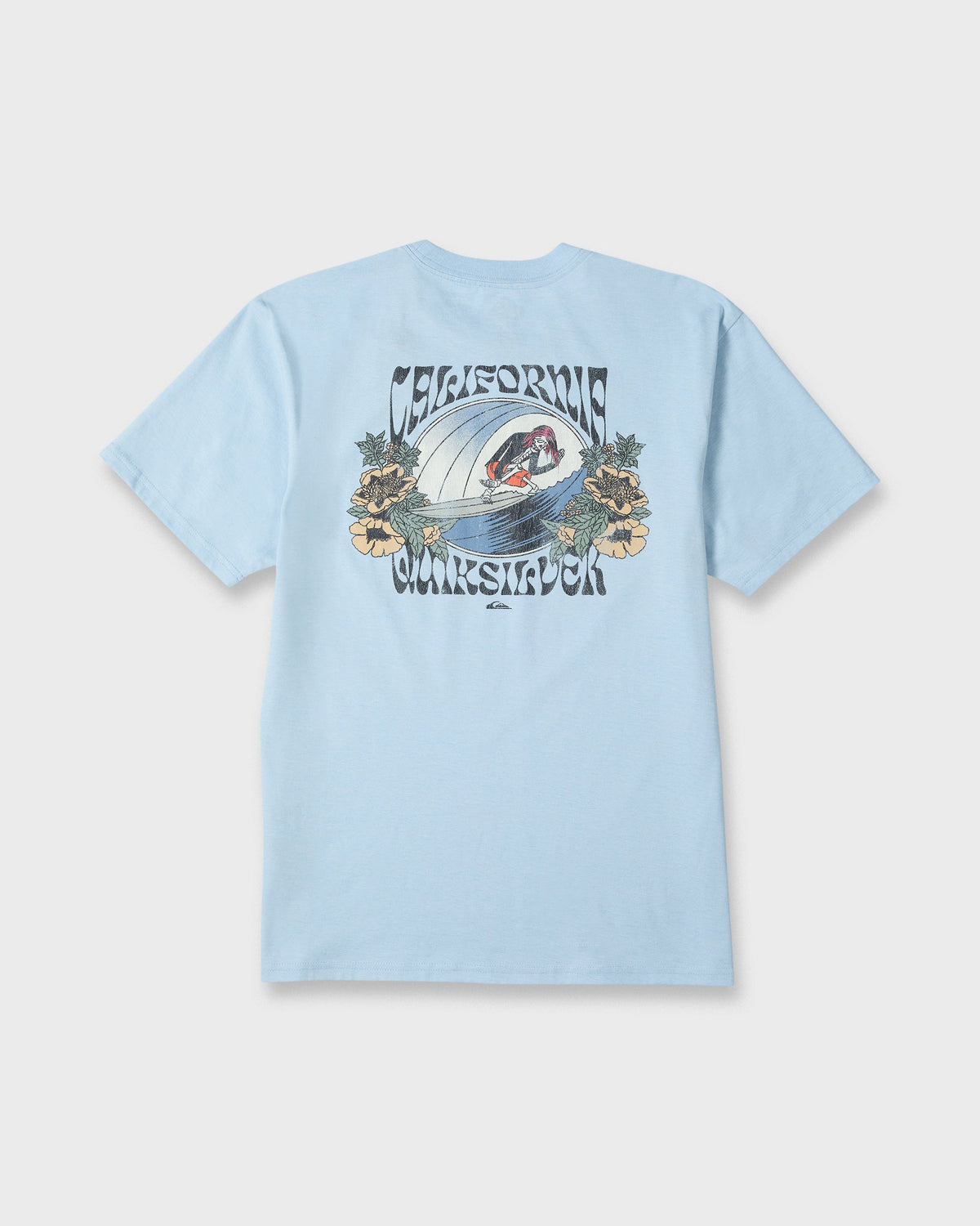 Grateful Cali Classic Short Sleeve Knit T-Shirt - Skyway Heather