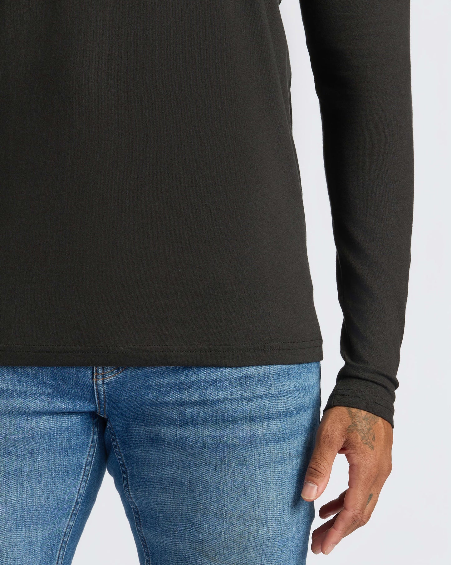 All Black Classic Henley 6-Pack