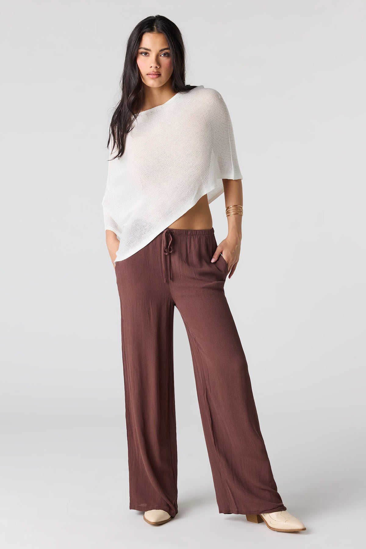 Flowy Wide Leg Drawstring Pant