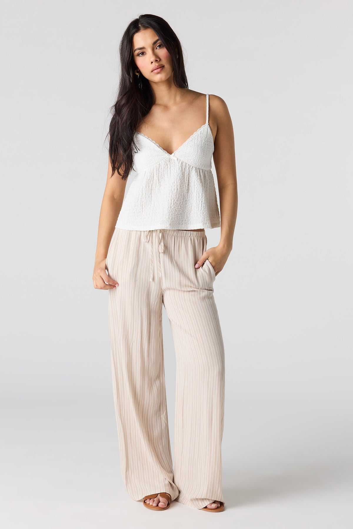 Flowy Wide Leg Drawstring Pant