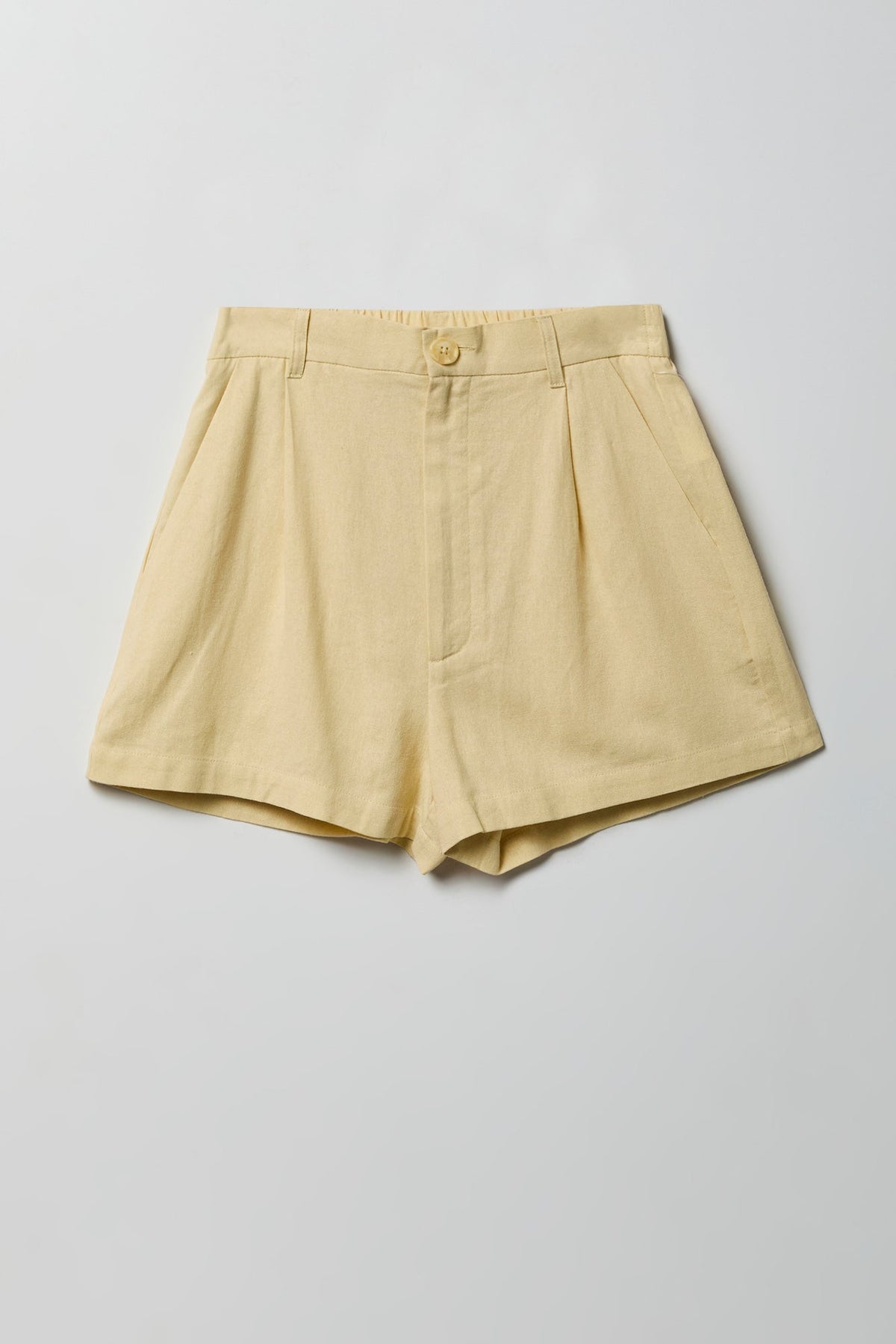 Linen-Blend Tailored Short