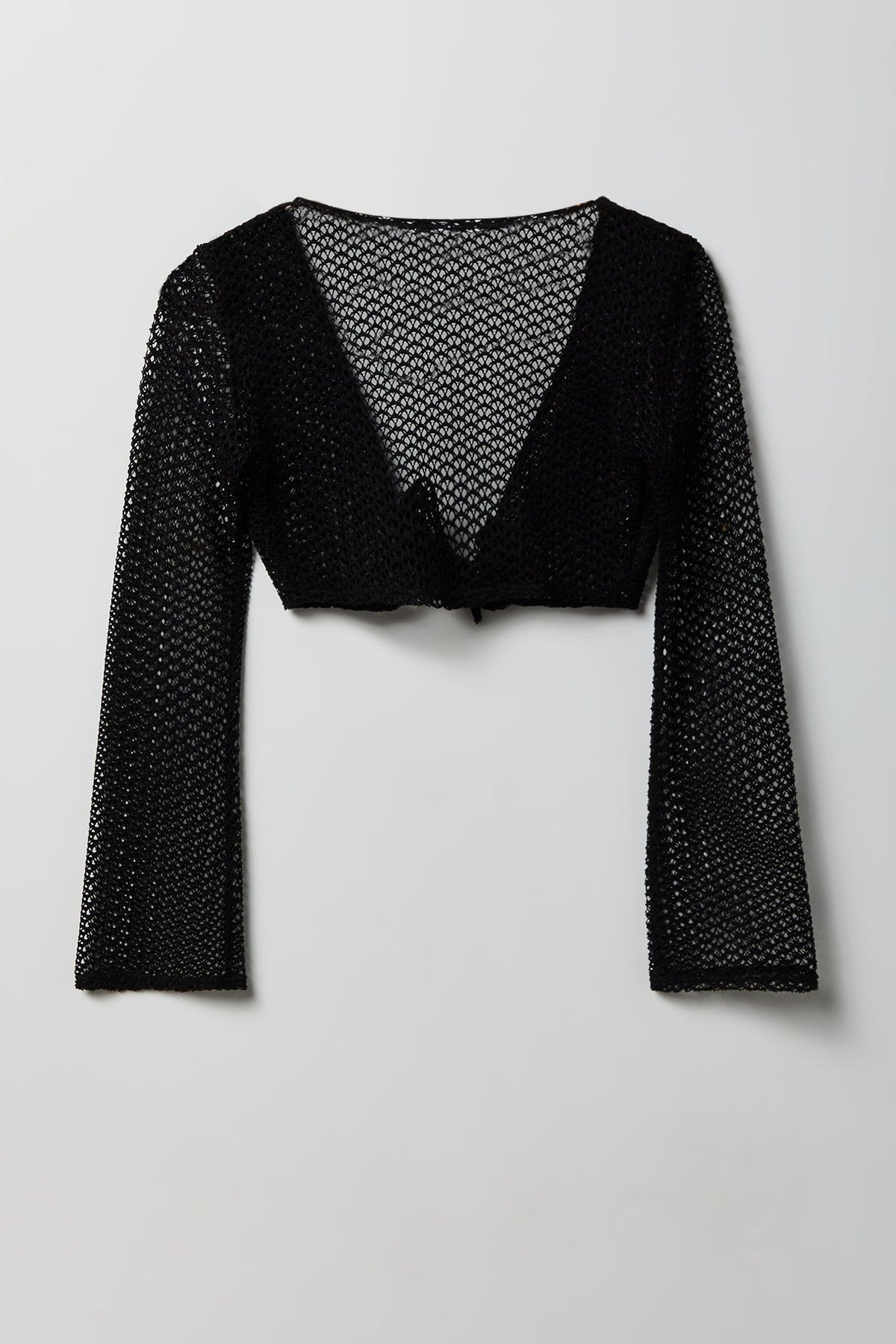 Crochet Tie Front Top Cover-Up