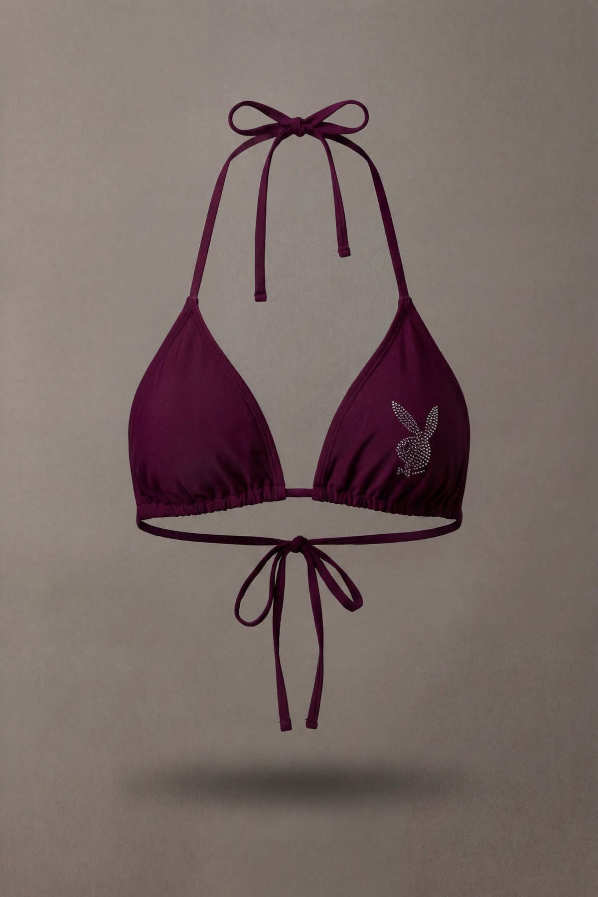 Playboy Rhinestone Triangle Bikini Top