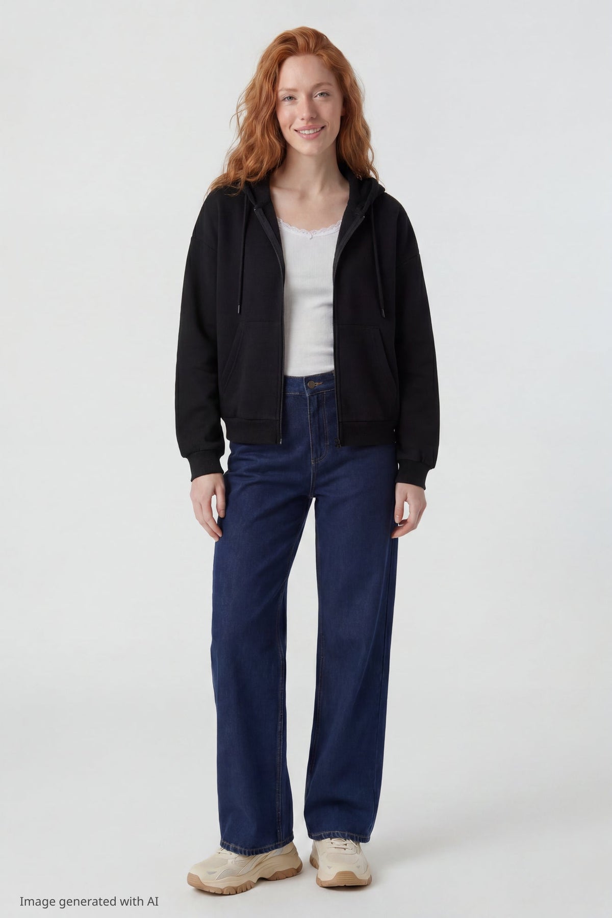 Fleece Boxy Zip Hoodie