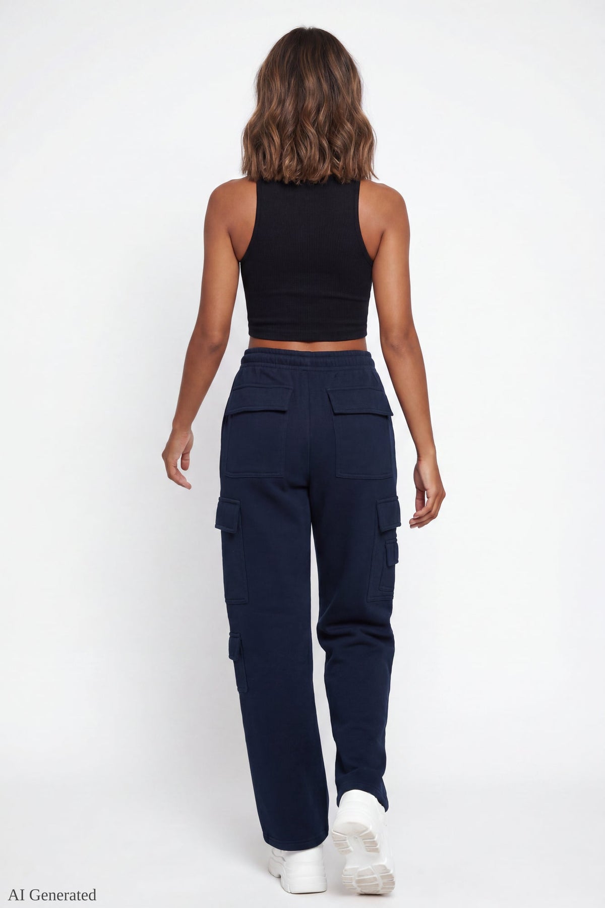 Fleece Low Rise Cargo Sweatpant