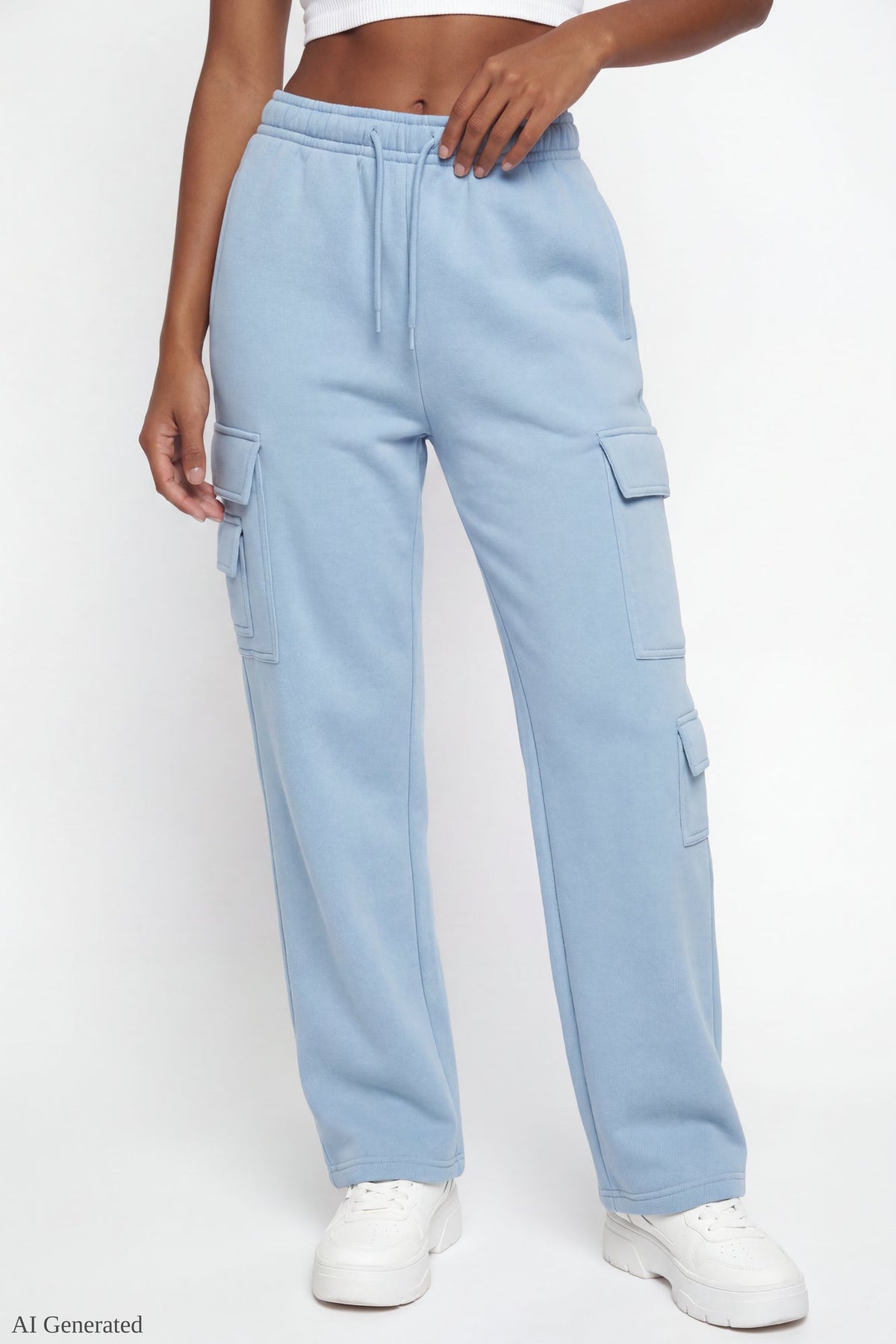 Fleece Low Rise Cargo Sweatpant