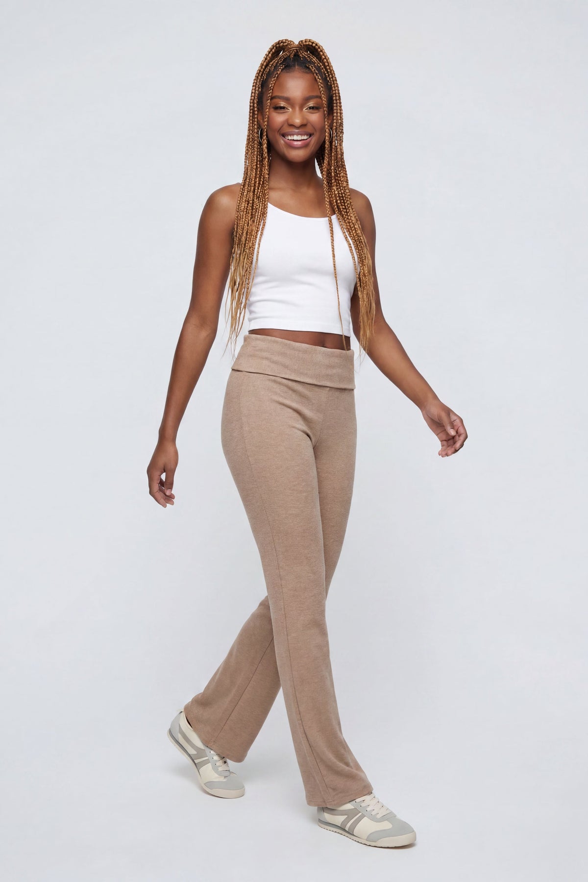 Foldover Waist Flare Legging