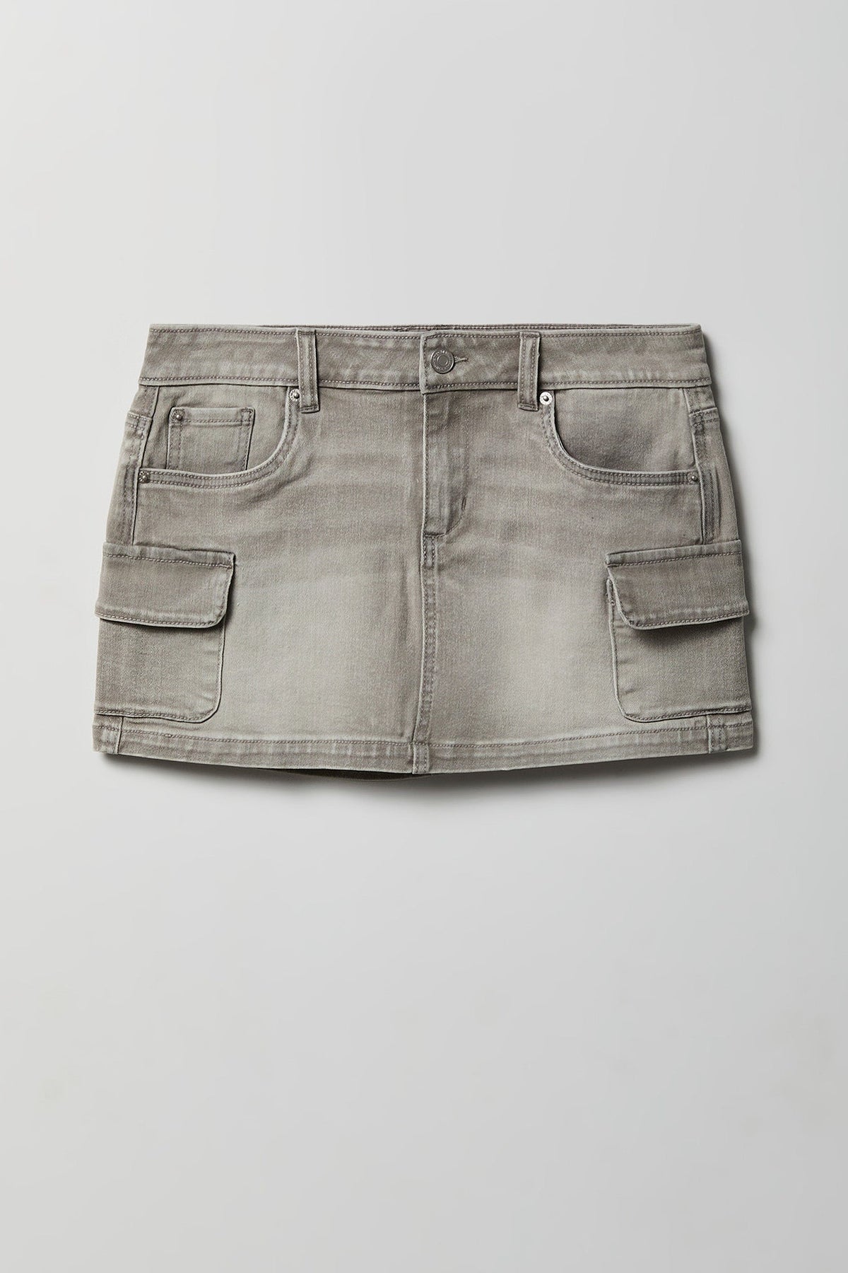 Denim Mini Cargo Skort