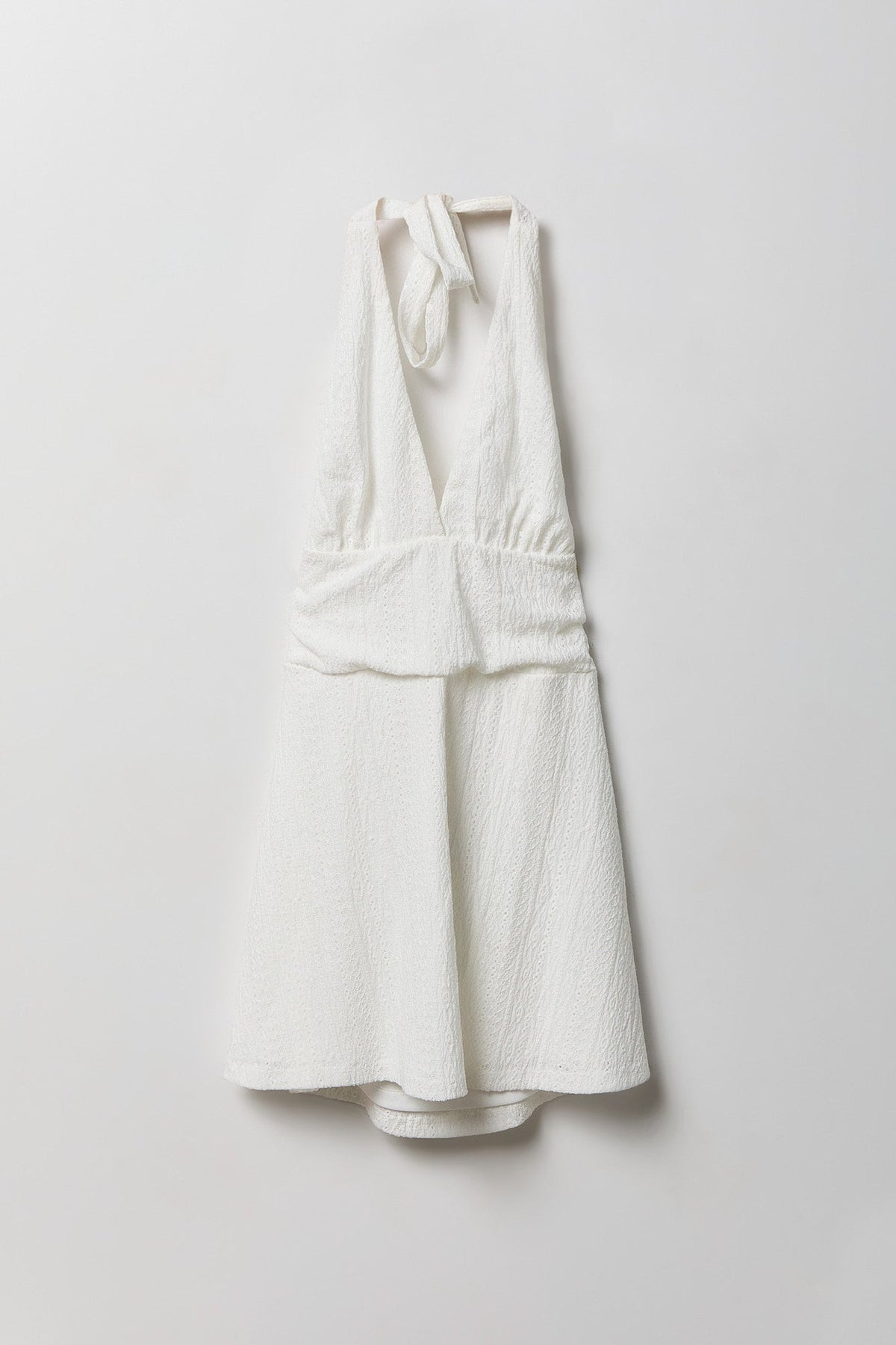 Textured Mini Halter Dress