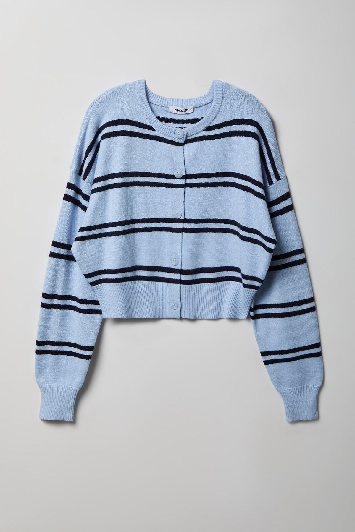 Striped Button-Up Cardigan