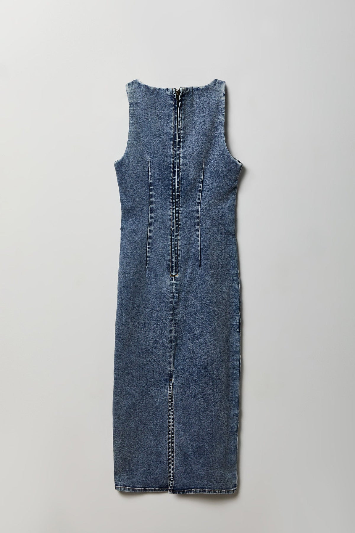 Denim Square Neck Maxi Dress