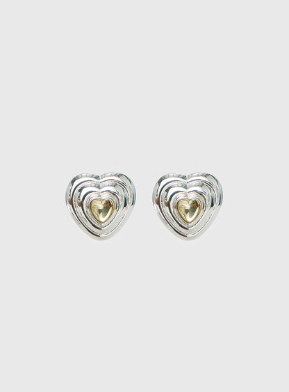 Missouri Stud Earrings Silver / Butter