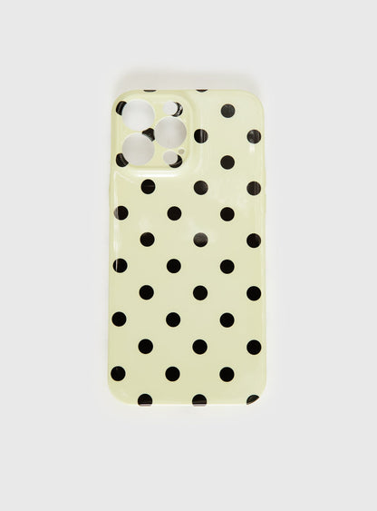 Milda iPhone Case Butter / Brown Polka
