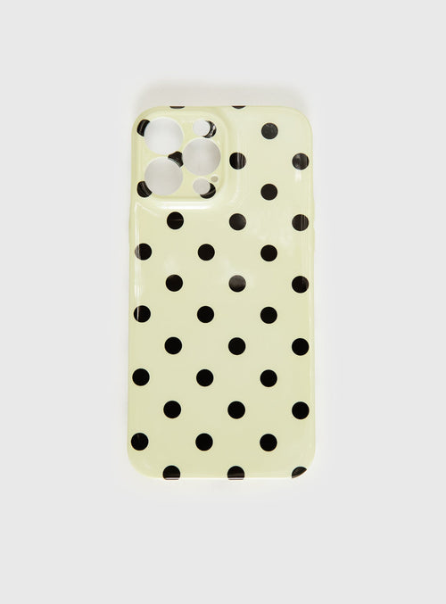 Milda iPhone Case Butter / Brown Polka