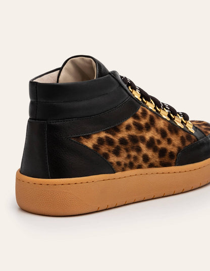Anita Sneakers-Black/Tan Leopard
