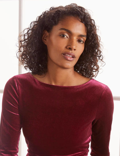 Abigail Velvet Dress-Ruby Ring