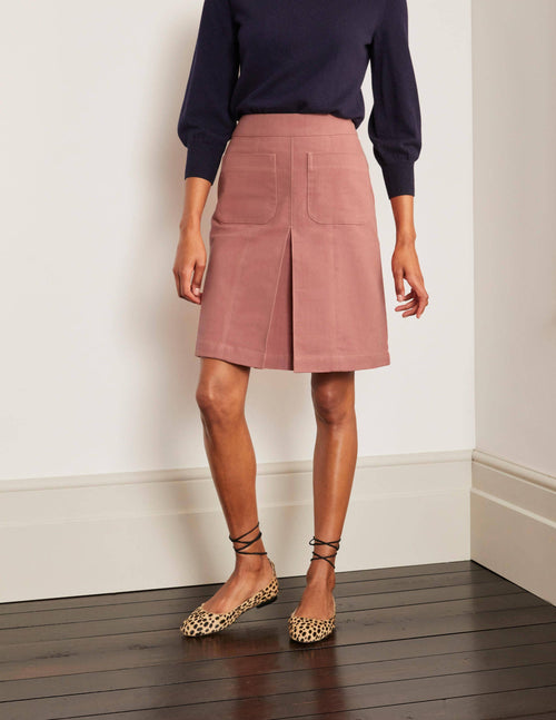 Auria Moleskin Skirt-Dusty Rose