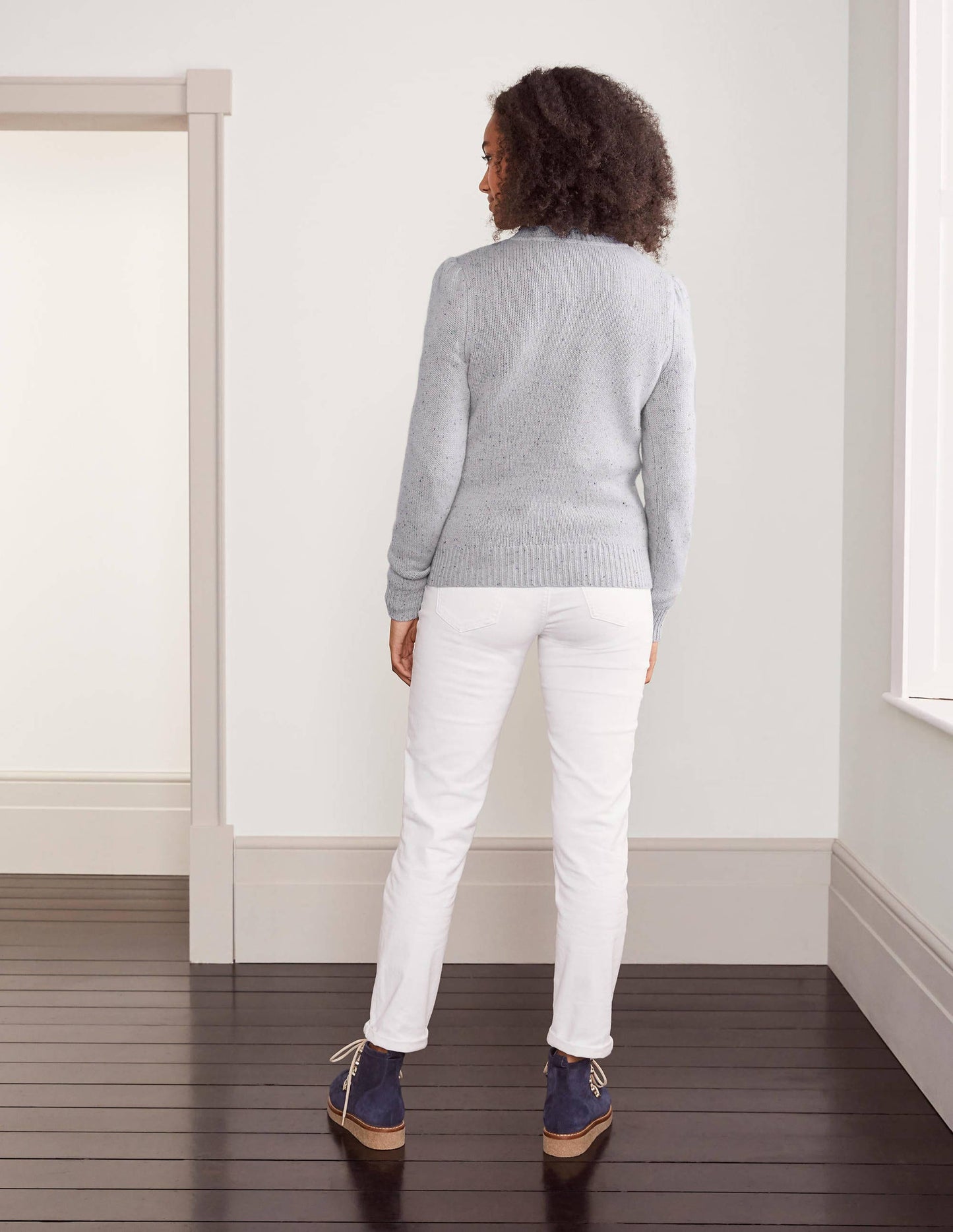 Beaufort Cashmere Cardigan-Winter Slate Nep