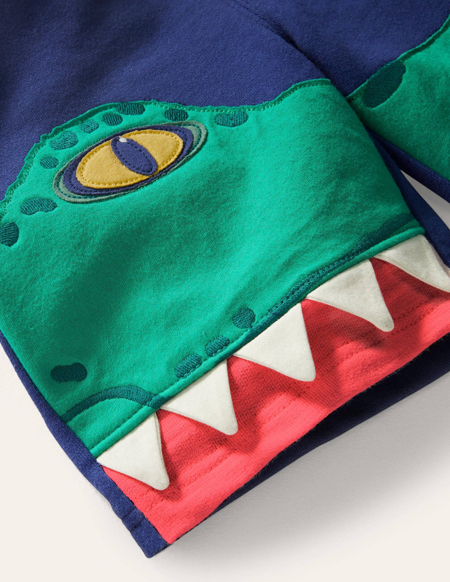 Appliqué Sweatshorts-Brilliant Blue Crocodile