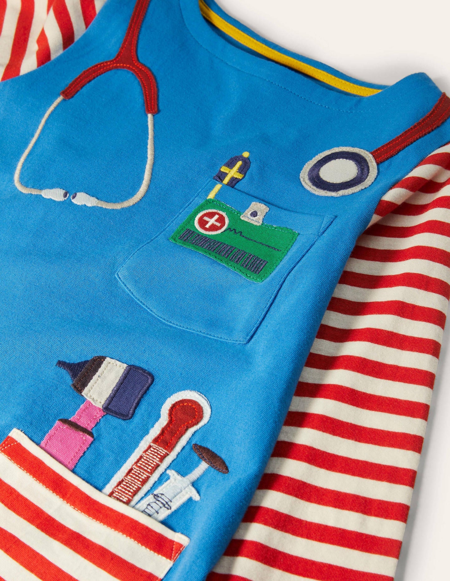 Appliqué Pocket Tunic-Moroccan Blue Doctor