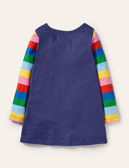 Appliqué Pocket Tunic-Starboard Blue Planets