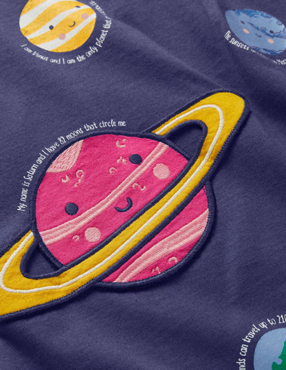 Appliqué Pocket Tunic-Starboard Blue Planets