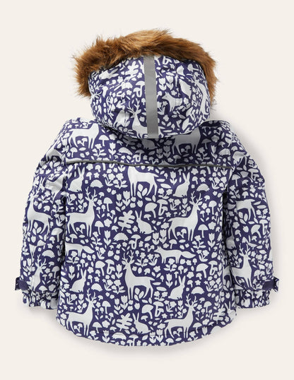 All-Weather Waterproof Jacket-Navy Woodland