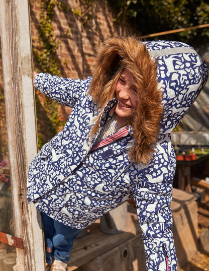 All-Weather Waterproof Jacket-Navy Woodland